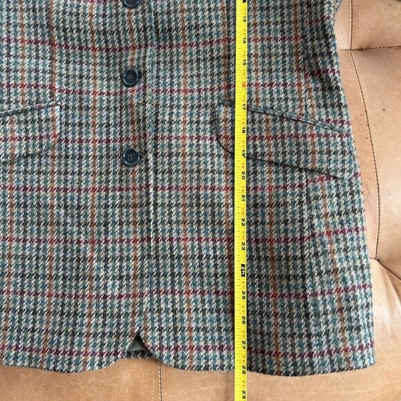 Wool Cashmere Tweed Plaid Blazer Jacket Heritage Classic Donegal Ireland, M - Picture 14 of 15